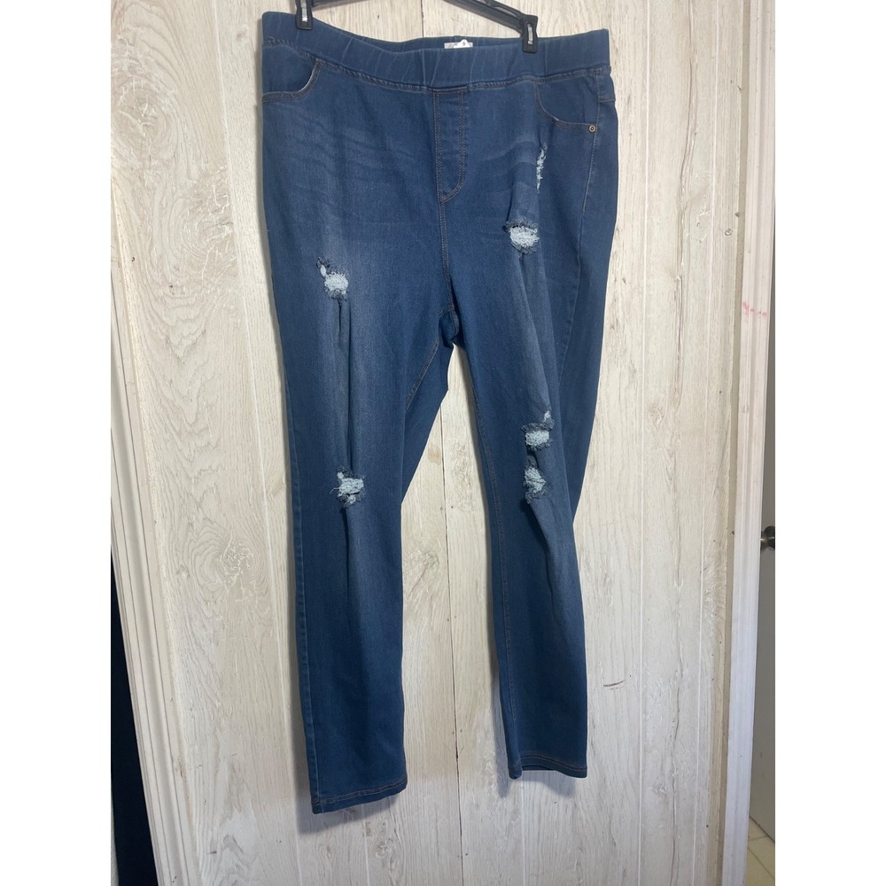3xl Plus size golden phoenix Ripped  Jeans, Straight, stretch, size‎ 3X Cotton